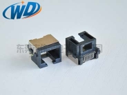 合肥沉板RJ45網(wǎng)絡連接器 8P8C SMT半包型 板上高度5.45mm