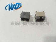 開口超上沉板貼片型RJ45連接器 SMT 8P8C網(wǎng)絡(luò)接口反向半包殼板上高度7.50mm