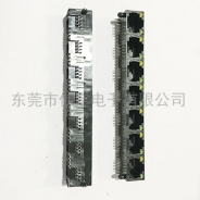 56 1x7全塑帶燈可拼接rj45母座