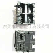 合肥59 2X2全塑雙層四口RJ45連接器